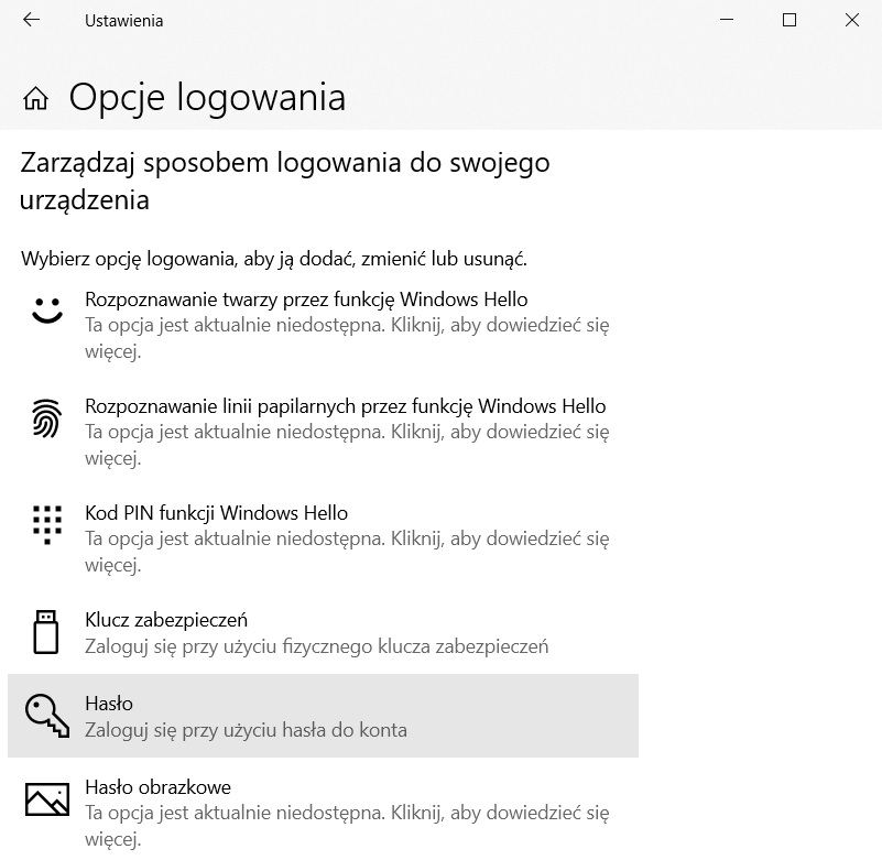 Як усталяваць і змяніць пароль на кампутары з Windows 10